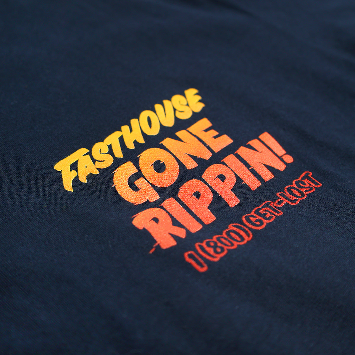 Fasthouse "Gone Rippin" Men's Tee Shirt Navy City Limit Moto