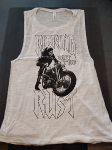 "Kicking Out The Rust" Ladies Muscle Shirt