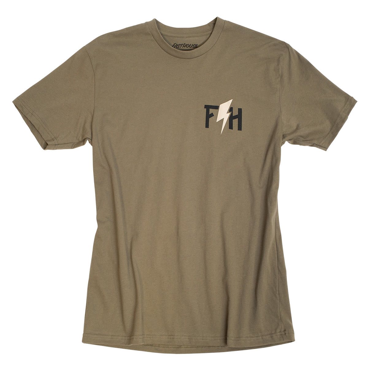 Fasthouse Logo Tee Shirt - Army Green - Size Med.