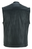 DS183 Men's Premium Perforated Single Back Concealment Vest - No Collar