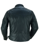 DS757 Men's Lightweight Drum Dyed Naked Lambskin Crossover Scooter Jacket