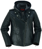 DS877 Women's Motorcycle Jacket with Rub-Off Finish