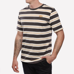 Fasthouse Defector Stripe Tee - Natural/Black