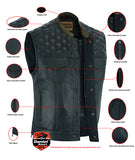 Daniel Smart "DS199" Men's Leather Vest
